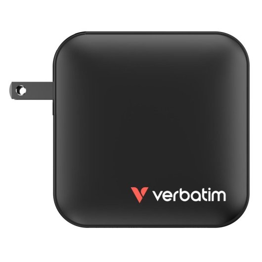 Cargador Verbatim Mini GaN 165W 3x USB-C Carga Rápida Universal Protección Avanzada Negro