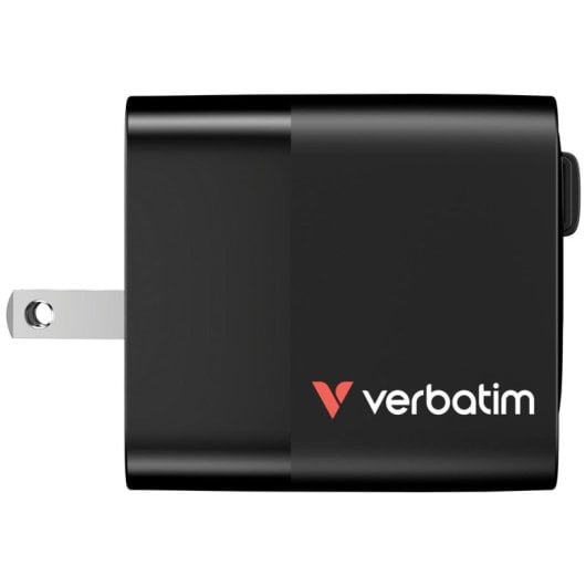 Cargador GaN Verbatim 65W USB-C Carga Rápida Protección Multinivel Negro