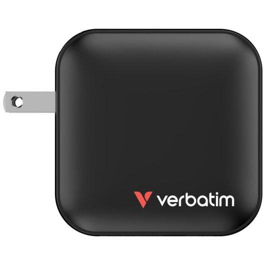 Cargador Verbatim Mini GaN 100W 3x USB-C Carga Rápida Protección Múltiple Negro