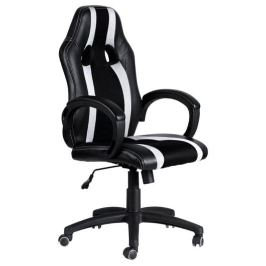 Silla gaming Race Altura regulable Polipiel Tela Espuma 120 kg Basculante Negra