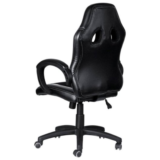 Silla gaming Race Altura regulable Polipiel Tela Espuma 120 kg Basculante Negra