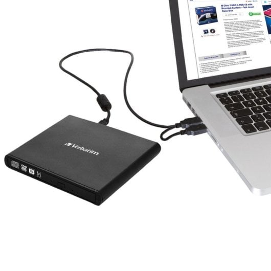 Verbatim Slimline CD/DVD Extern USB 2.0 Tragbar Schwarz DVD-RW CD-RW