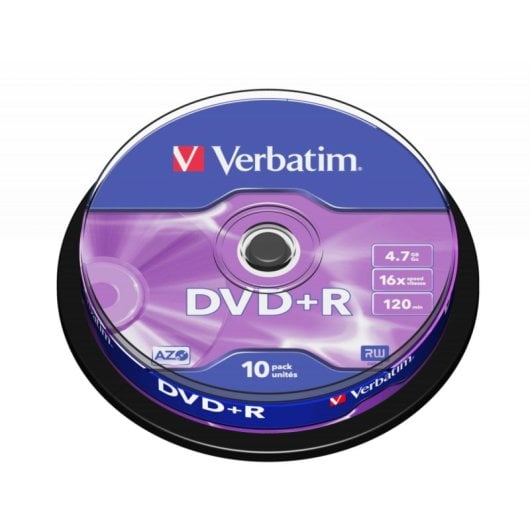 DVD+R Verbatim Matt Silver 4,7GB 16x 10 Pezzi Eje