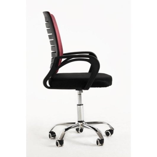 Silla de Oficina Visi Respaldo Ergonómico Altura Regulable Reposabrazos Tela Negra o Gris