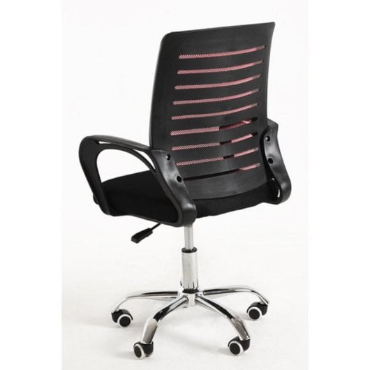Silla de Oficina Visi Respaldo Ergonómico Altura Regulable Reposabrazos Tela Negra o Gris