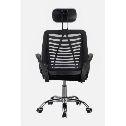 Silla de Oficina Kontor Regulable en Altura Reclinable con Reposabrazos y 5 Ruedas Negra/Gris
