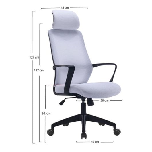 Silla ergonómica Gomic respaldo de malla, reposacabezas, asiento cómodo y estructura reforzada
