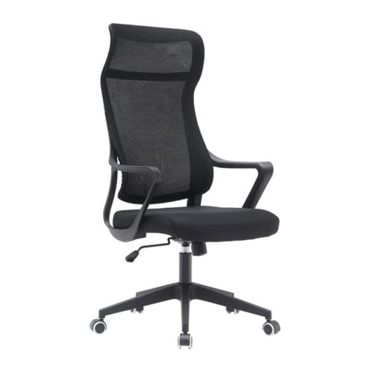 Silla de Oficina Fortai respaldo alto malla ergonómica soporte lumbar 150kg aluminio