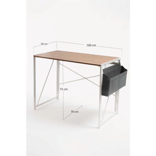 Escritorios - Escritorio Plegable Beid 100 Cm - Blanco