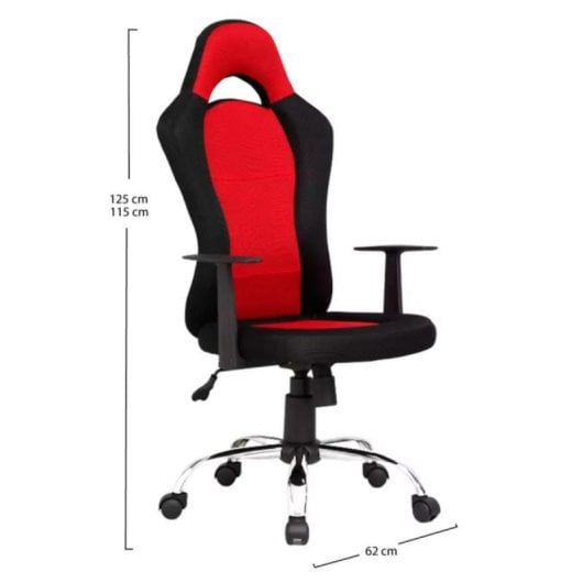 Silla Oficina Laky Diseño Nórdico Acero Reforzado Ergonomía Tela Transpirable
