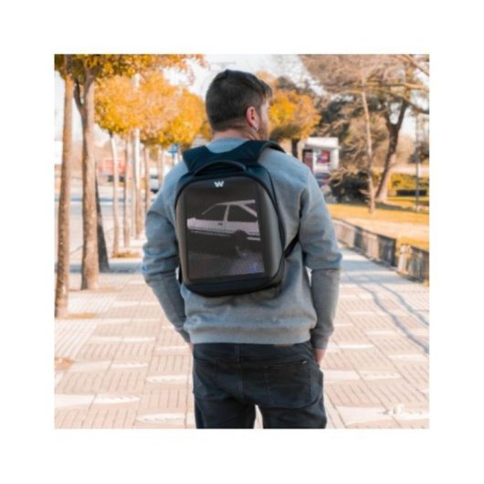 Mochila LED Woxter AC26-010 64x64 Bluetooth 15L Negra Impermeable Personalizable