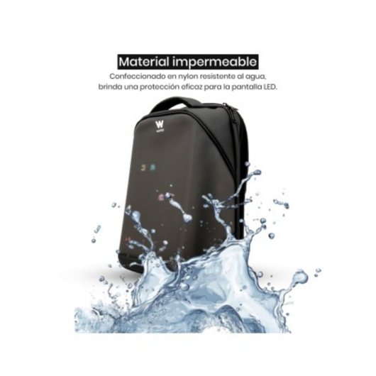 Mochila LED Woxter AC26-010 64x64 Bluetooth 15L Negra Impermeable Personalizable