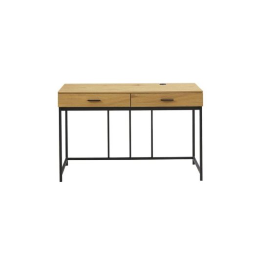 Mesa escritorio acero reforzado madera 120x60cm altura 77,5cm estilo industrial
