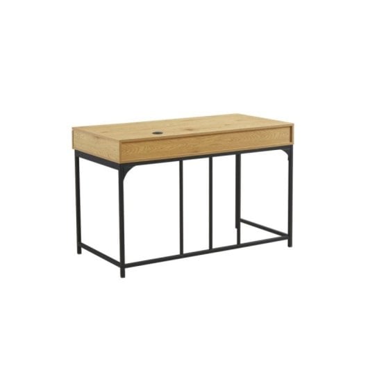 Mesa escritorio acero reforzado madera 120x60cm altura 77,5cm estilo industrial