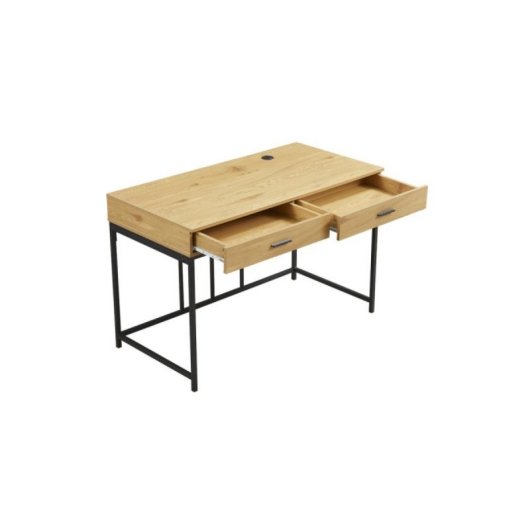 Mesa escritorio acero reforzado madera 120x60cm altura 77,5cm estilo industrial