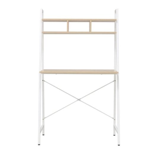 Escritorio Visy Madera Metal Estantería Superior 84cm x 47cm x 141cm Amplio Tablero