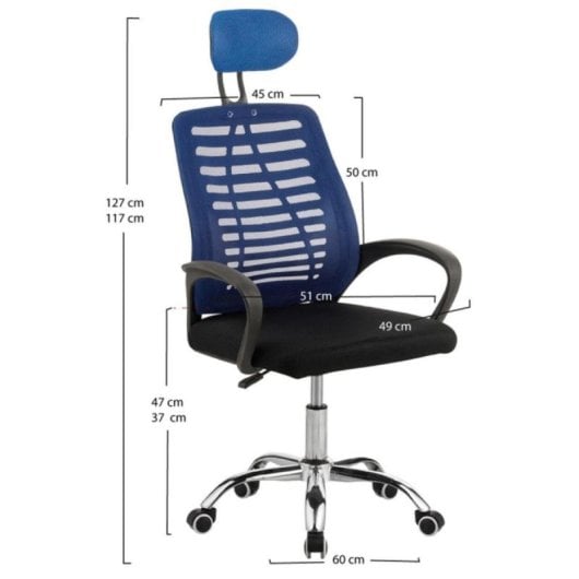 Silla oficina Kontor regulable reposabrazos ergonómica ruedas ligera negra/gris