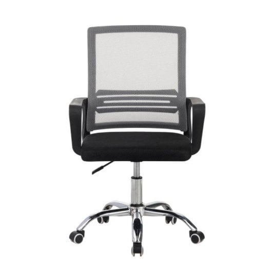Silla de Oficina Funzi Estructura Acero Nórdica Tela Transpirable Gris o Negra
