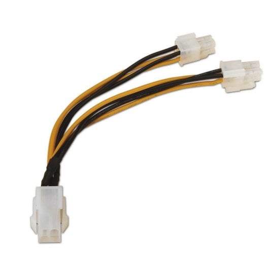 Cable de alimentación AISENS A131-0166 4+4 PIN Macho a 4 PIN Hembra 15cm 54W cobre puro