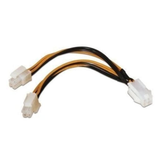 Cable de alimentación AISENS A131-0166 4+4 PIN Macho a 4 PIN Hembra 15cm 54W cobre puro