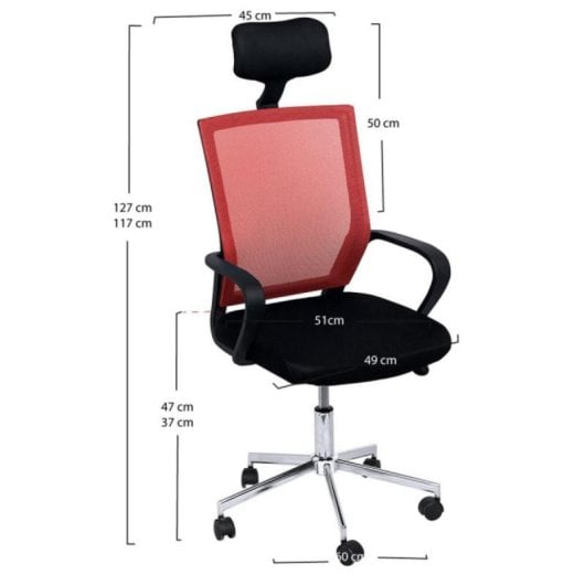 Silla Ergonómica Solium Reposacabezas Ajustable Asiento de Tela Estructura Acero
