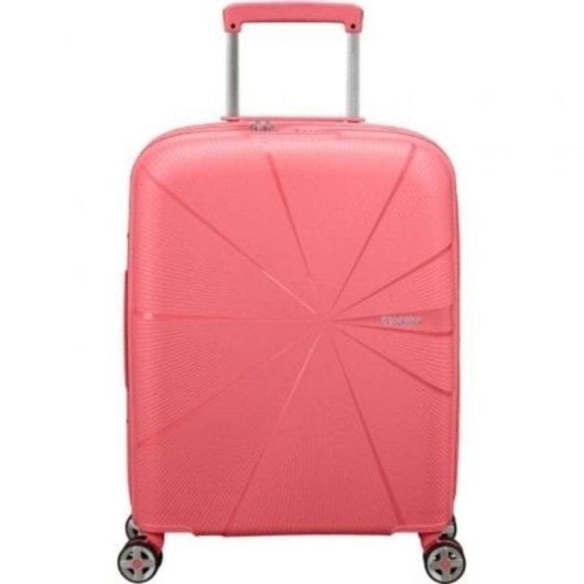 Mala de cabina American Tourister Starvibe Spinner 55 cm expansível 4 rodas TSA coral