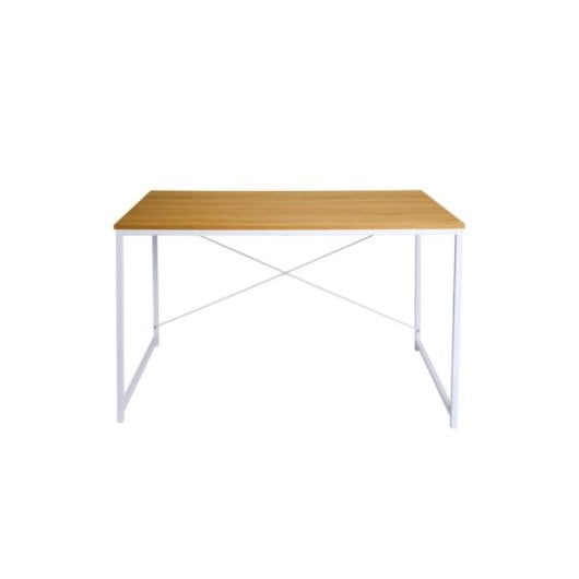 Escritorio Dek Superficie de Madera, Estructura Metálica, Sin Montaje, 119x60x69,5cm