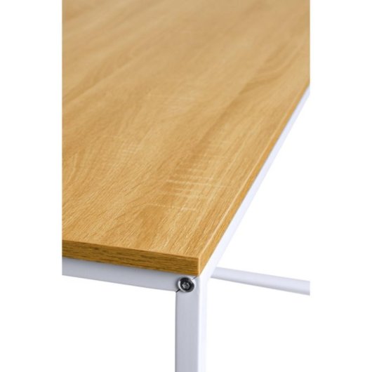 Escritorio Dek Superficie de Madera, Estructura Metálica, Sin Montaje, 119x60x69,5cm