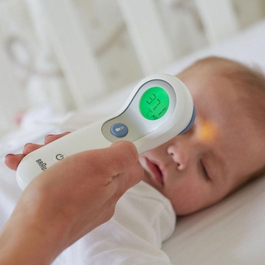 Termómetro Braun BNT300WE Infrarrojo No Touch + Touch Frente Precisión Clínica Luz de Fondo