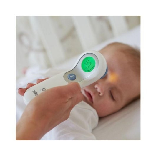 Termómetro Braun BNT300WE Infrarrojo No Touch + Touch Frente Precisión Clínica Luz de Fondo
