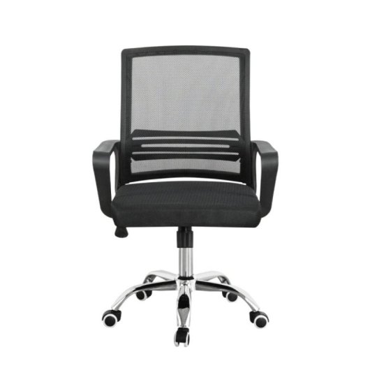 Silla Funzi Ergonómica Nórdica Espuma Alta Densidad Acero Poliester 120kg Gris/Negro