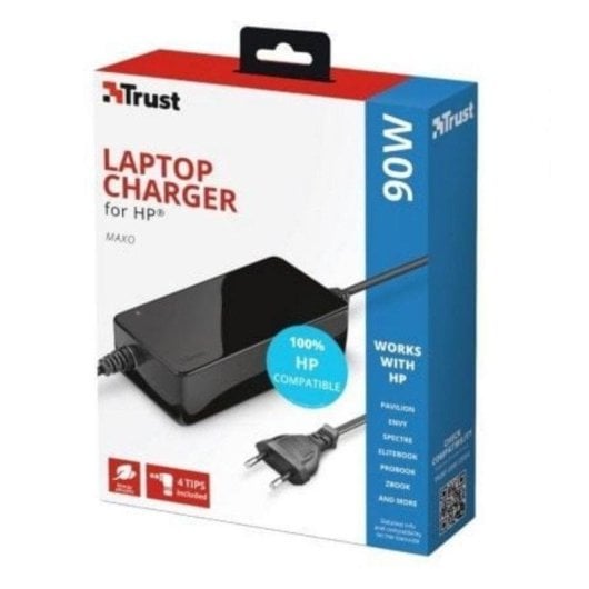 Chargeur portable Trust Maxo 23393 HP 90W 4 connecteurs câble 3m