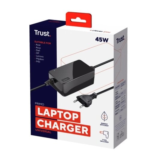 Cargador universal portátil Trust Primo 21904 45W 6 conectores protección inteligente cable 3m
