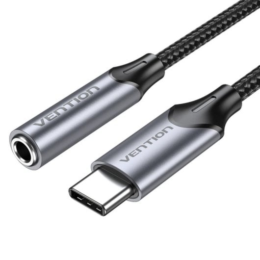 Adaptador de Audio Vention BGMHA Jack 3.5mm Hembra USB Tipo-C Macho 10cm Gris