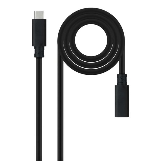 Cable USB-C Nanocable 10.01.4502 3.2 Gen2x2 20Gbps 100W 2m Negro Thunderbolt 3