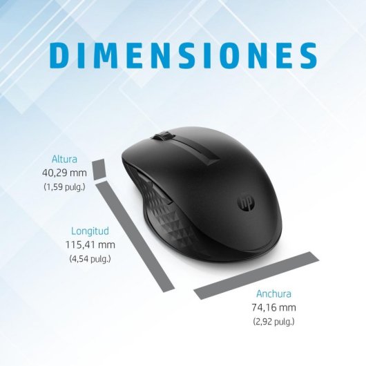 Ratón HP inalámbrico 4000 DPI multidispositivo sensor avanzado negro