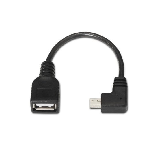 USB 2.0 OTG Kabel AISENS A101-0034 Mini USB B zu USB A 15cm Schwarz