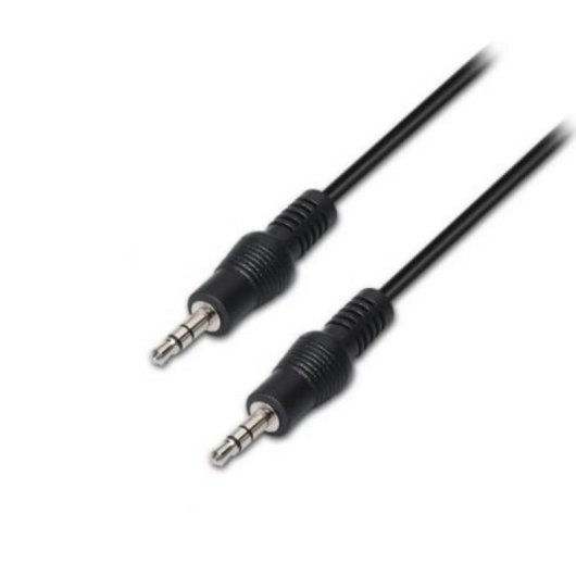 Cable audio estéreo AISENS A128-0143 Jack 3.5 mm Macho-Macho 3m Negro