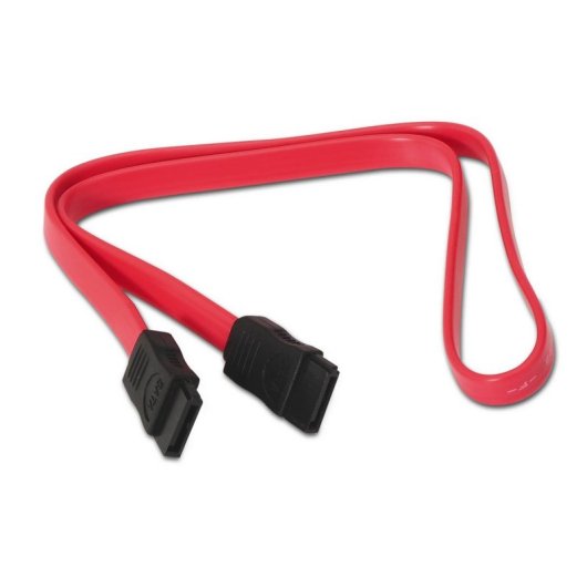 Câble SATA AISENS A130-0153 0.5m 6Gb/s H/F connecteur coudé ROUGE