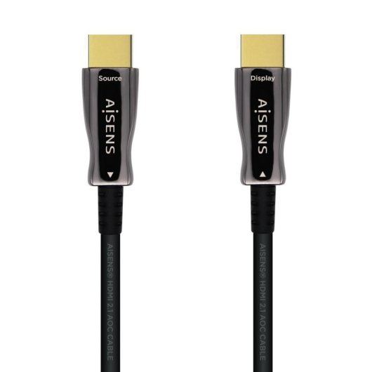 Cable HDMI 2.1 Aisens A153-0519 8K 60Hz 4K 120Hz AOC Fibra Óptica 30m Negro