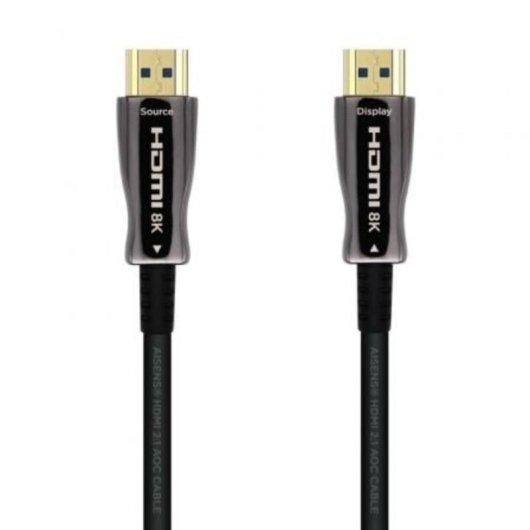 Cable HDMI 2.1 Aisens A153-0519 8K 60Hz 4K 120Hz AOC Fibra Óptica 30m Negro