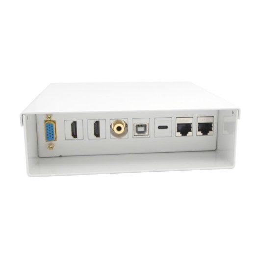 Caja de conexiones AISENS A127-0720 VGA 2xHDMI Jack 3.5 USB-C USB-B 2xRJ45 Cat.6A STP Blanco
