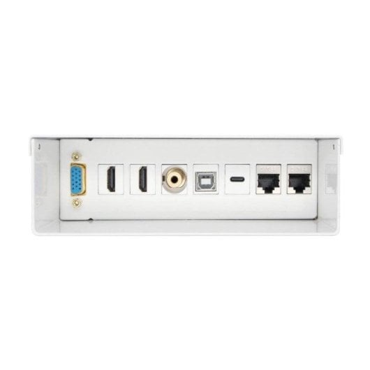 Caixa de Conexões Aisens A127-0720 VGA 2xHDMI Jack 3.5 USB-C USB-B 2xRJ45 Cat.6A STP Branco