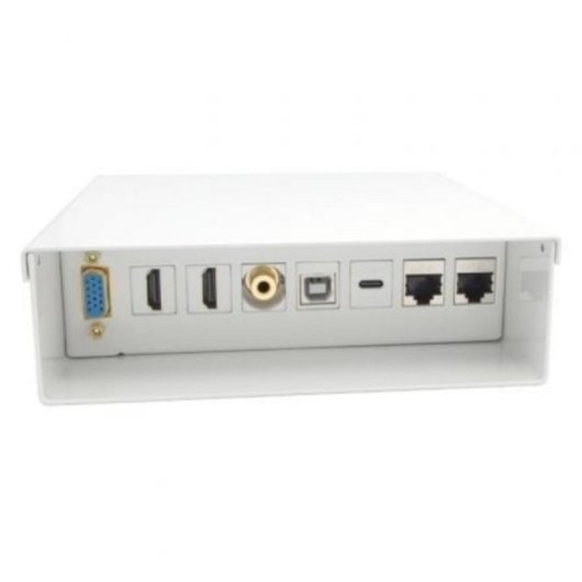 Caja de conexiones AISENS A127-0720 VGA 2xHDMI Jack 3.5 USB-C USB-B 2xRJ45 Cat.6A STP Blanco