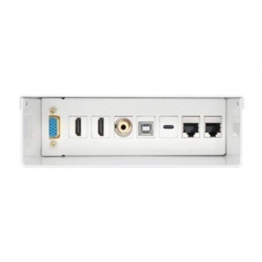 Caixa de Conexões Aisens A127-0720 VGA 2xHDMI Jack 3.5 USB-C USB-B 2xRJ45 Cat.6A STP Branco
