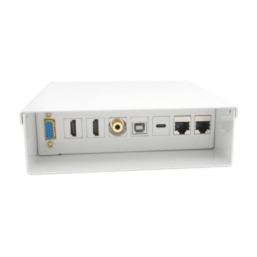 Caixa de Conexões Aisens A127-0720 VGA 2xHDMI Jack 3.5 USB-C USB-B 2xRJ45 Cat.6A STP Branco