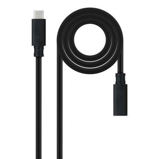 Cavo Prolunga USB-C Nanocable 10.01.4501 1m 3.2 Gen2x2 20Gbps 100W 4K60Hz Nero
