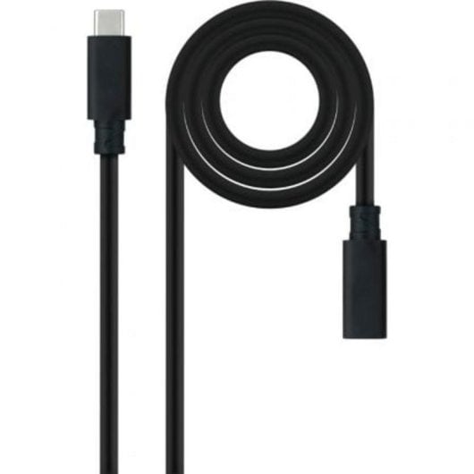 Cavo Prolunga USB-C Nanocable 10.01.4501 1m 3.2 Gen2x2 20Gbps 100W 4K60Hz Nero