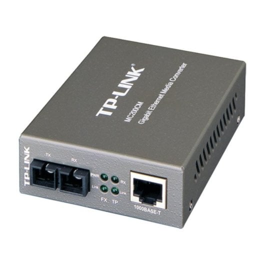 Convertidor de Medios TP-Link MC200CM Gigabit SC Multimodo 550m RJ45 Alámbrico Negro