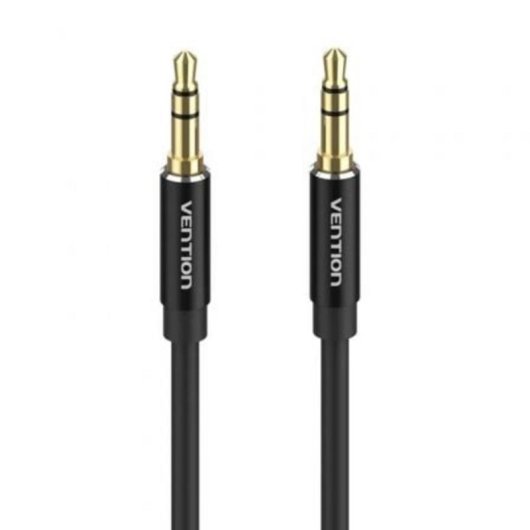 Cable de Audio Vention BAXBH 3.5mm Macho a Macho 2m Chapado en Oro Aluminio Negro